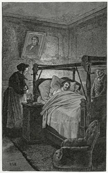 Death of Balzac - Illustration from Choses Vues, 19th Century